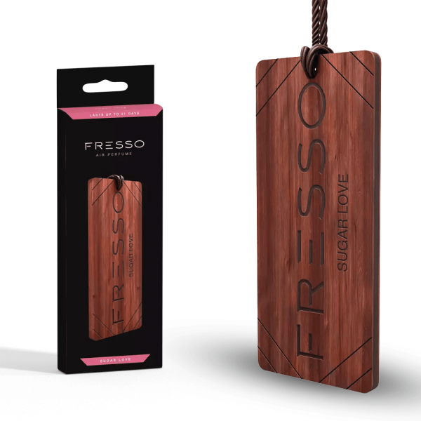 Fresso - Ξύλινο Κρεμαστό Αρωματικό Αυτοκινήτου Sugar Love - 1 τεμ. (159006/FRE)